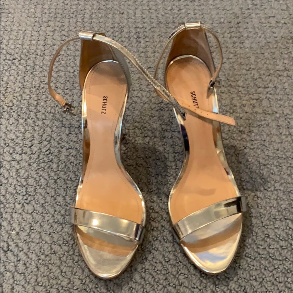 Silver schutz shoes